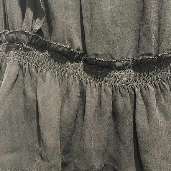 NWT Banana Republic Petite Black Ruffled Sleeveless Dress, XXS Petite - Picture 4 of 7